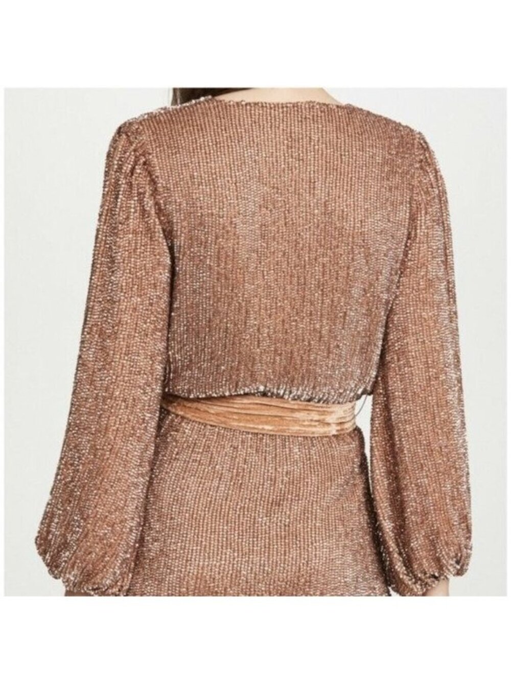 Retrofete Gabrielle Robe Mini Dress Bronze - Picture 4 of 10